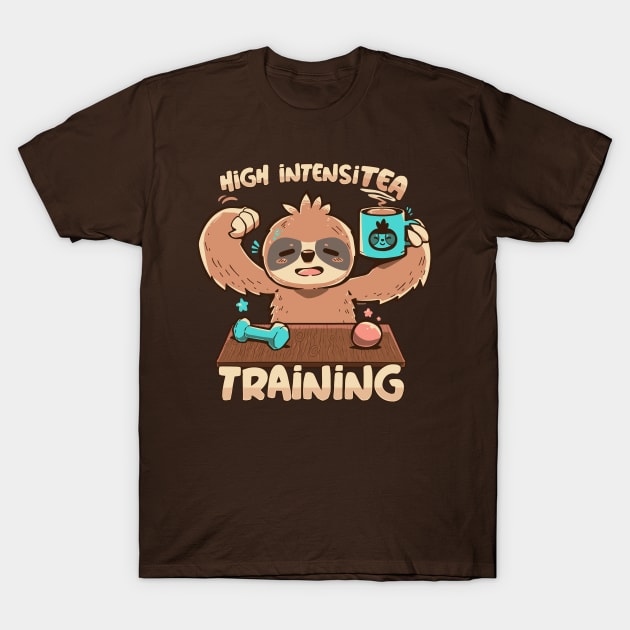 High IntensiTEA Training Sloth T-Shirt by TechraNova